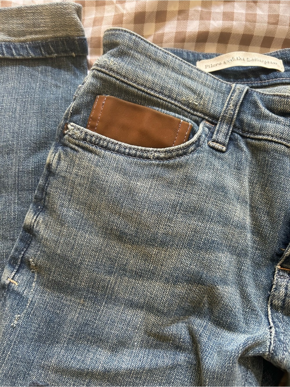 Pilcro and the Letterpress Women's Straight-Leg Patchwork Jeans - 25 - Picture 6 of 6